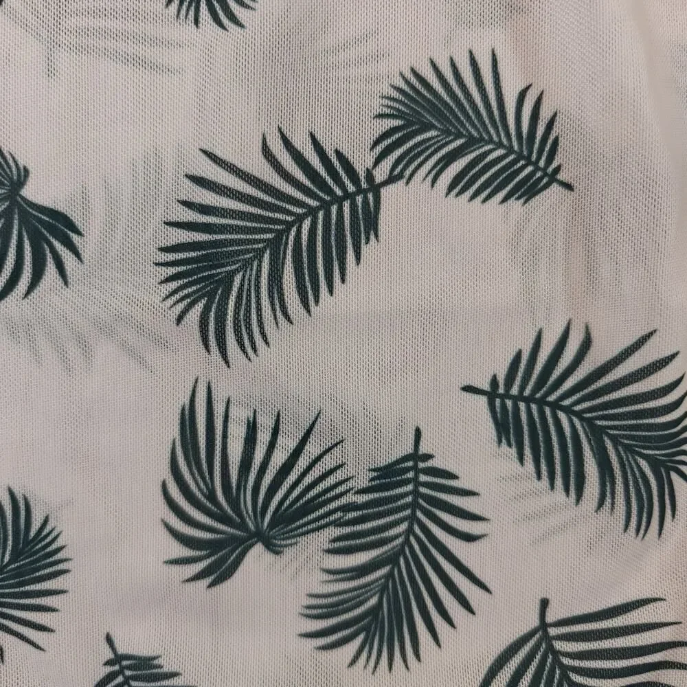 Girl's Shein palm print stretch mesh swim coverup 12-13Y